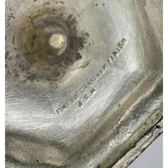 Antique Fine Dutch Silver Finish Vase JSW Repousse Windmills Sailboats Tapered - Picture 9 of 9